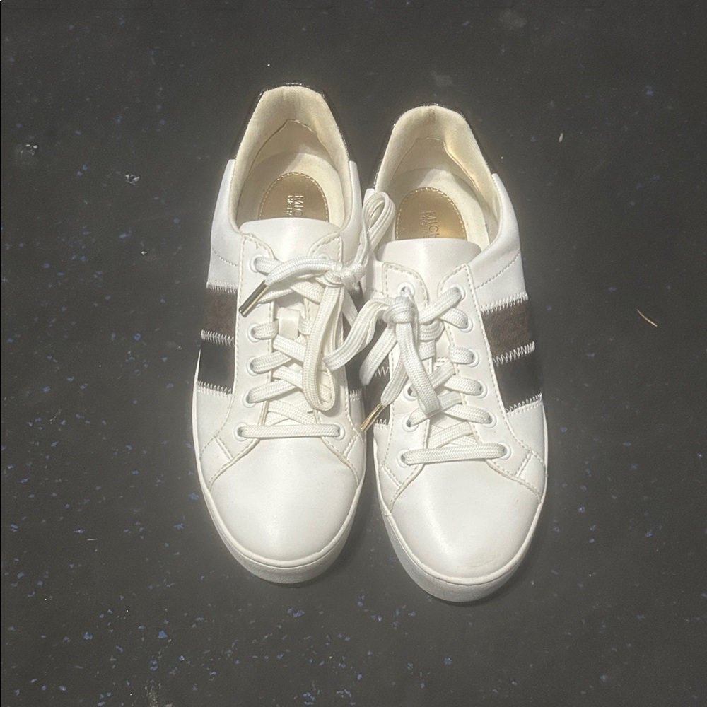 Michael Kors White and Black Sneakers
